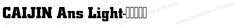 CAIJIN Ans Light字体转换